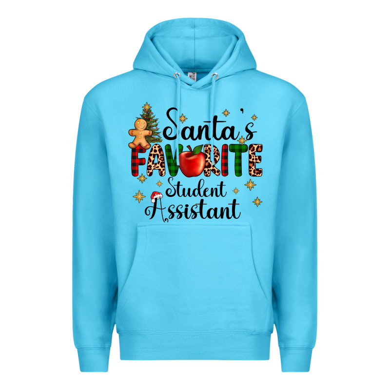 Santa's Favorite Student Assistant Premium Hoodie by AdoDesignShop | Teevron