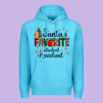 Santa's Favorite Student Assistant Premium Hoodie Designed By Adodesignshop