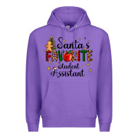 Purple santa's favorite student assistant Premium Hoodie - AdoDesignShop