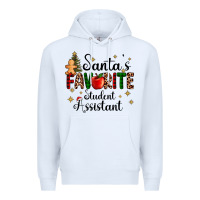 White santa's favorite student assistant Premium Hoodie - AdoDesignShop