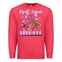 Cardinal Breast Cancer survivor afro girl sneakers Premium Sweatshirt - RanaPortraitStore