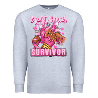 Heather Grey Breast Cancer survivor afro girl sneakers Premium Sweatshirt - RanaPortraitStore