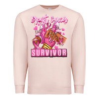 Pale Pink Breast Cancer survivor afro girl sneakers Premium Sweatshirt - RanaPortraitStore