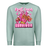 Seafoam Breast Cancer survivor afro girl sneakers Premium Sweatshirt - RanaPortraitStore