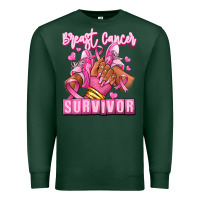 Sports Green Breast Cancer survivor afro girl sneakers Premium Sweatshirt - RanaPortraitStore