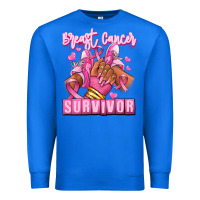 True Royal Breast Cancer survivor afro girl sneakers Premium Sweatshirt - RanaPortraitStore