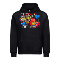 Black western leopard  police   hearts Urban Hoodie - AdoDesignShop