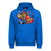 Cobalt western leopard  police   hearts Urban Hoodie - AdoDesignShop