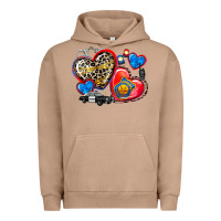 Pigment Burro western leopard  police   hearts Urban Hoodie - AdoDesignShop