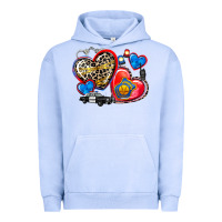 Pigment Grape Ice western leopard  police   hearts Urban Hoodie - AdoDesignShop