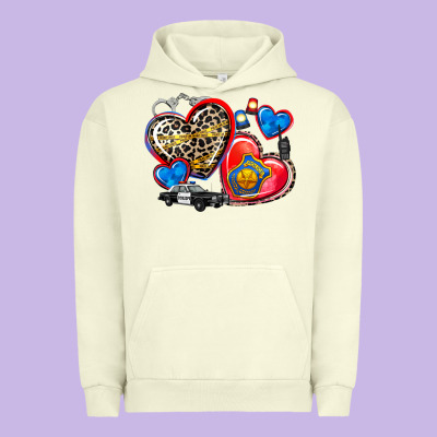 Western Leopard  Police   Hearts Urban Hoodie Designed By Adodesignshop