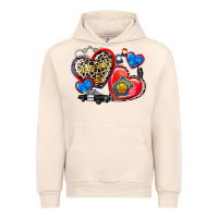 Sandshell western leopard  police   hearts Urban Hoodie - AdoDesignShop