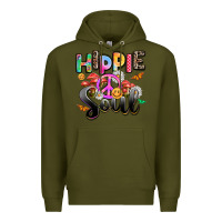 Army Green hippie soul Premium Hoodie - AdoDesignShop