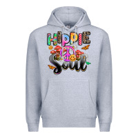 Heather Grey hippie soul Premium Hoodie - AdoDesignShop