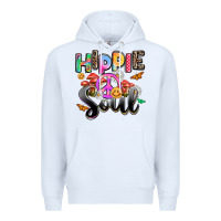 White hippie soul Premium Hoodie - AdoDesignShop