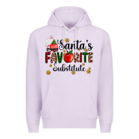 Lilac santa's favorite substitute Premium Hoodie - AdoDesignShop
