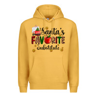 Mustard santa's favorite substitute Premium Hoodie - AdoDesignShop