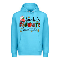 Ocean Blue santa's favorite substitute Premium Hoodie - AdoDesignShop