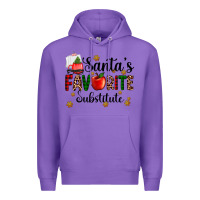 Purple santa's favorite substitute Premium Hoodie - AdoDesignShop