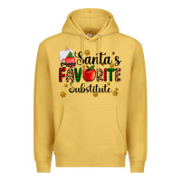Antique Gold santa's favorite substitute Premium Hoodie - AdoDesignShop