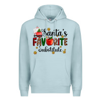 Blue Mist santa's favorite substitute Premium Hoodie - AdoDesignShop