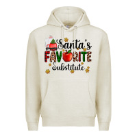 Oatmeal Heather santa's favorite substitute Premium Hoodie - AdoDesignShop