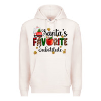 Pale Pink santa's favorite substitute Premium Hoodie - AdoDesignShop