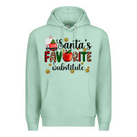 Seafoam santa's favorite substitute Premium Hoodie - AdoDesignShop