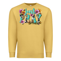 Antique Gold just pray Premium Sweatshirt - texasbilliewilder