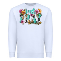 White just pray Premium Sweatshirt - texasbilliewilder
