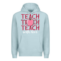 Blue Mist teach with love Premium Hoodie - JahusDesignShop