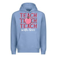 Colony Blue teach with love Premium Hoodie - JahusDesignShop