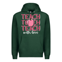 Sports Green teach with love Premium Hoodie - JahusDesignShop