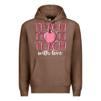 Chestnut teach with love Premium Hoodie - JahusDesignShop
