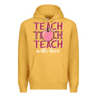 Mustard teach with love Premium Hoodie - JahusDesignShop