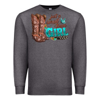 Charcoal Heather justas malltown girlie Premium Sweatshirt - texasbilliewilder