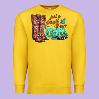 Justas Malltown Girlie Premium Sweatshirt Designed By Texasbilliewilder