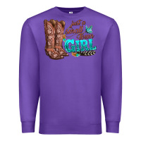 Purple justas malltown girlie Premium Sweatshirt - texasbilliewilder