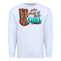 White justas malltown girlie Premium Sweatshirt - texasbilliewilder