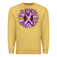 Antique Gold Cancer Awareness Sunflower Premium Sweatshirt - RanaPortraitStore