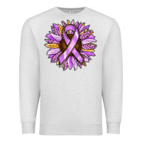Oatmeal Heather Cancer Awareness Sunflower Premium Sweatshirt - RanaPortraitStore