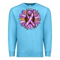 Ocean Blue Cancer Awareness Sunflower Premium Sweatshirt - RanaPortraitStore