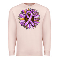 Pale Pink Cancer Awareness Sunflower Premium Sweatshirt - RanaPortraitStore