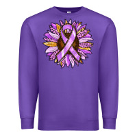 Purple Cancer Awareness Sunflower Premium Sweatshirt - RanaPortraitStore