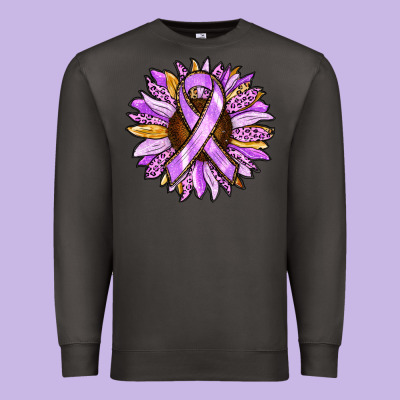 Premium Sweatshirt Cancer Awareness Sunflower