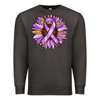 Smoke Cancer Awareness Sunflower Premium Sweatshirt - RanaPortraitStore