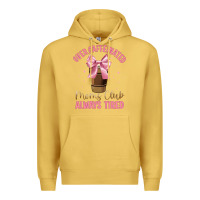 Antique Gold over caffeinated moms club Premium Hoodie - JahusDesignShop