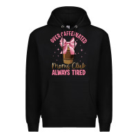 Black over caffeinated moms club Premium Hoodie - JahusDesignShop
