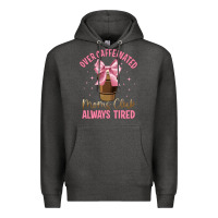 Charcoal Heather over caffeinated moms club Premium Hoodie - JahusDesignShop