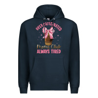 Navy over caffeinated moms club Premium Hoodie - JahusDesignShop